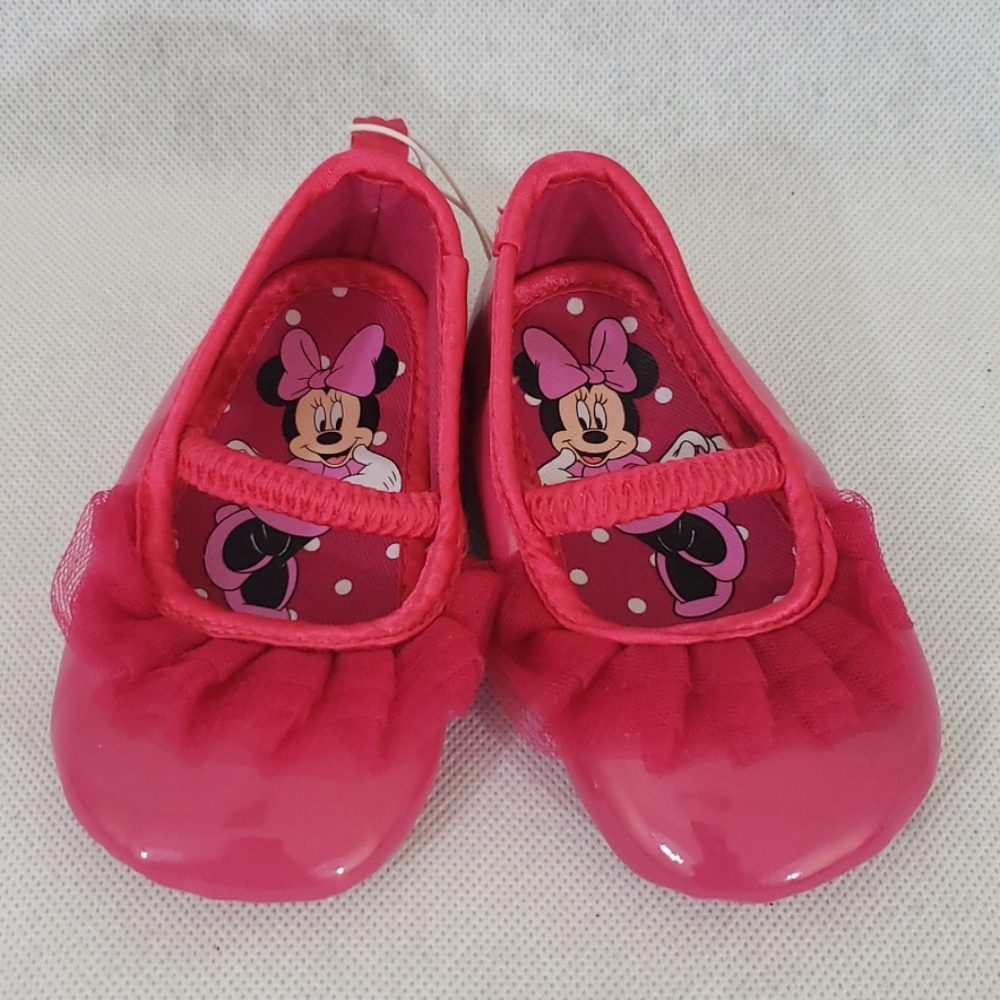 👶 NWT 12-18M Minnie Mouse Pink baby dress shoes